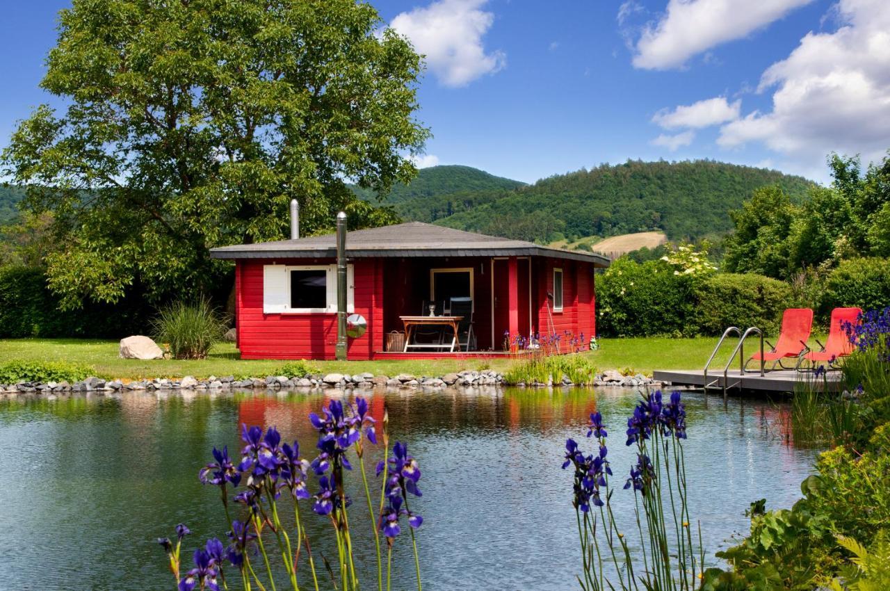 Romantic Wooden Lodge,Sauna,Schwimmteich,Alleinstehend,Absolut Ruhig Hessisch Oldendorf Ngoại thất bức ảnh